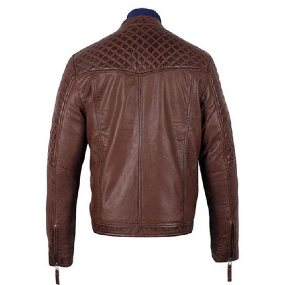 Barton Biker Brown Leather Jacket
